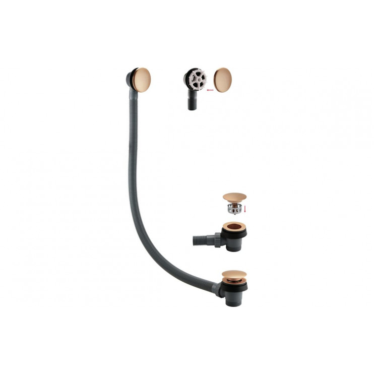 Sprung Bath Waste & Overflow - Brushed Bronze