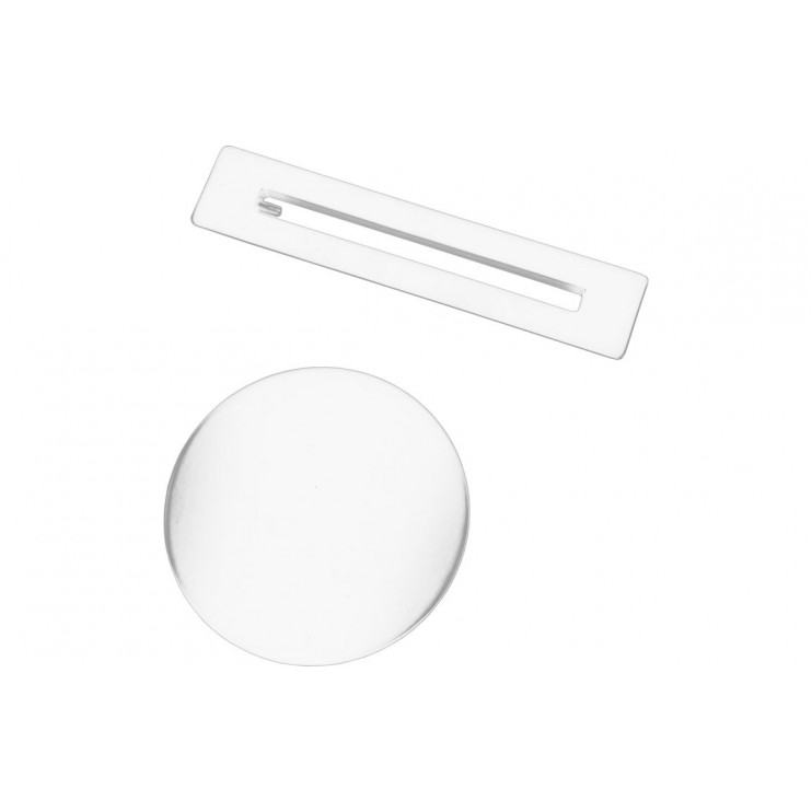 Floor Standing Bath Overflow & Waste Cover - White