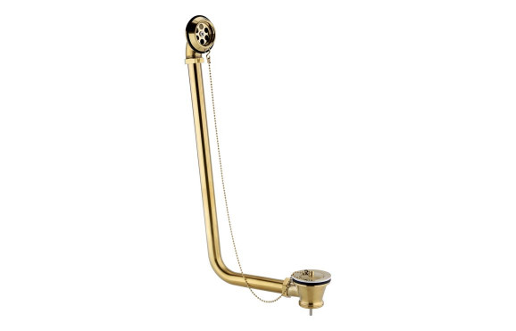 Exposed Bath Plug & Chain Waste - Brushed Brass