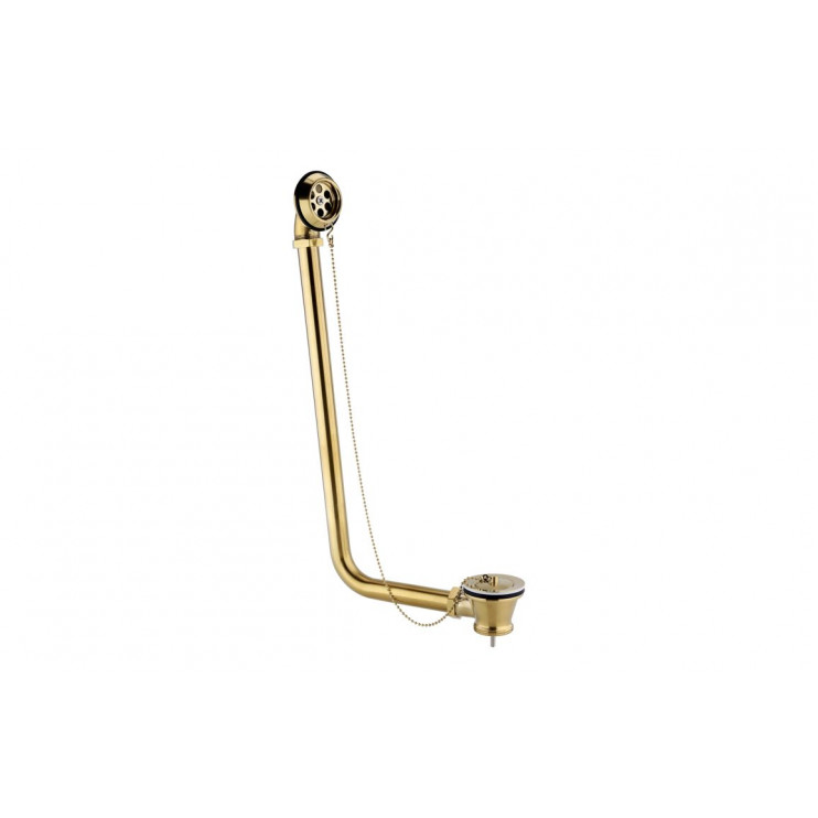 Exposed Bath Plug & Chain Waste - Brushed Brass