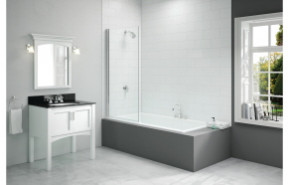 Merlyn 800x1500mm Single Square Bath Screen (6mm)