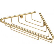 Elena 1-Tier Corner Shower Caddy - Brushed Brass