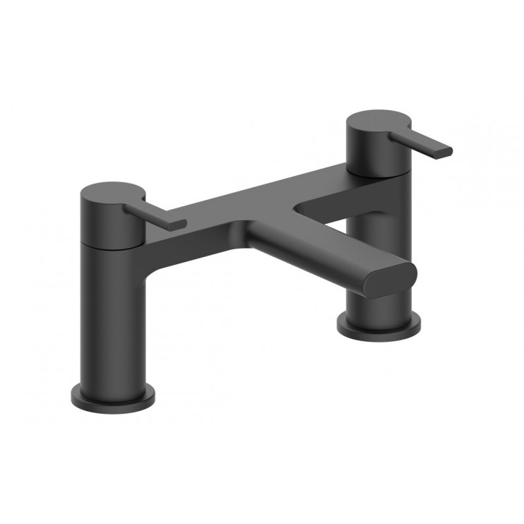 Evola Bath Filler - Matt Black Bathroom Taps Evola Bath Filler - Matt Black Bathroom Taps