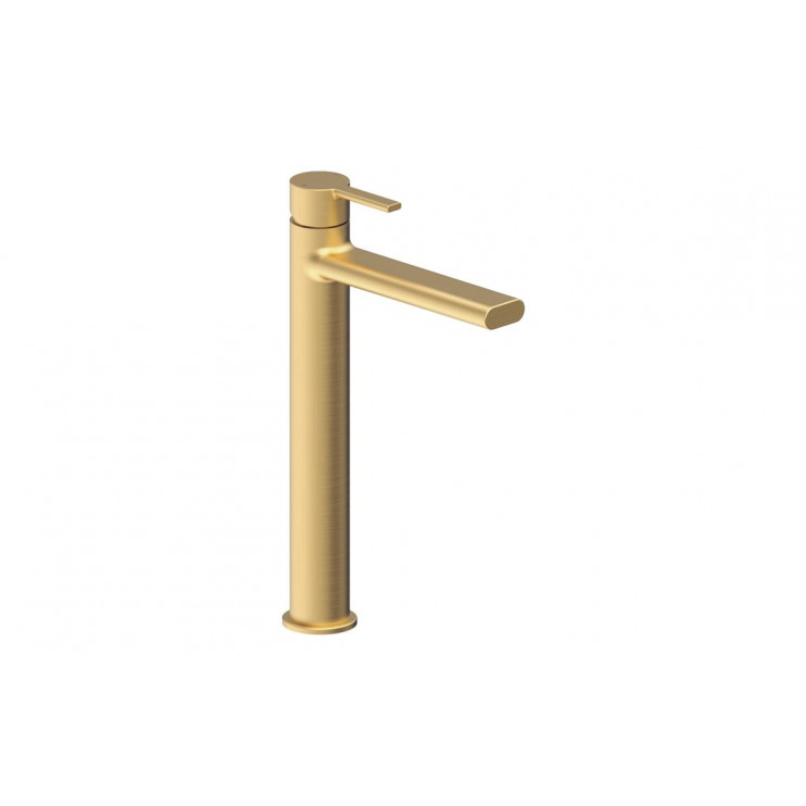 Evola Tall Basin Mixer - Brushed Brass Bathroom Taps Evola Tall Basin Mixer - Brushed Brass Bathroom Taps