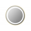 Halo 600mm Round Front-Lit LED Mirror - Brushed Brass