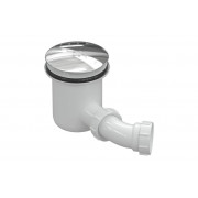 Low Profile Tray Waste & Cover - Chrome