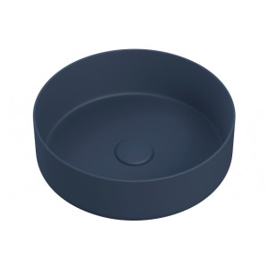 Luxey 355mm Ceramic Round Washbowl & Waste - Matt Deep Blue Luxey 355mm Ceramic Round Washbowl & Waste - Matt Deep Blue