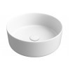 Luxey 355mm Ceramic Round Washbowl & Waste - Matt White