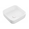 Luxey 400mm Ceramic Square Washbowl & Waste - Matt White