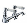 Millom Bath Pillar Taps - Chrome