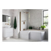Navarre L Shape 1700x850x560mm 0TH Shower Bath Pack (RH) - Brushed Bronze