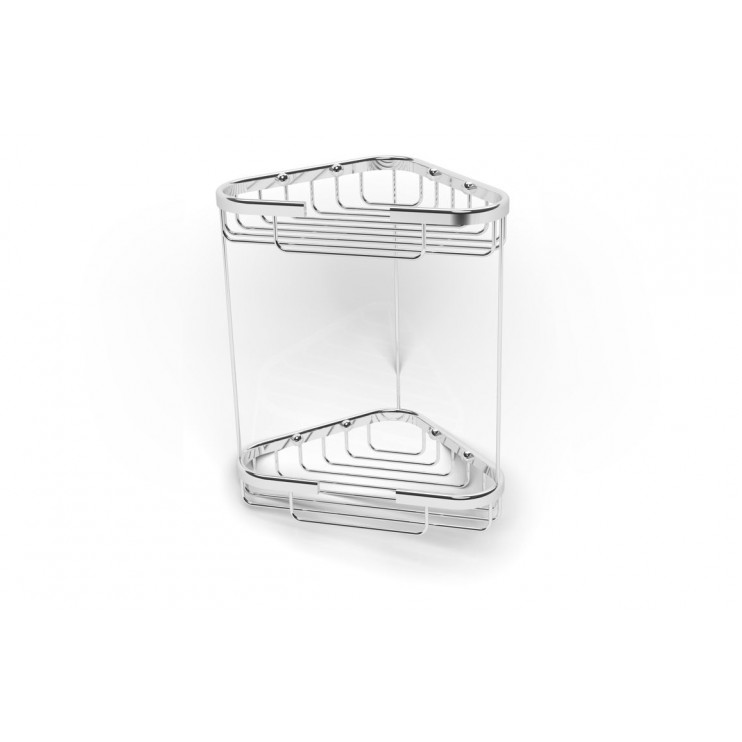 Nina 2-Tier Storage Basket - Chrome
