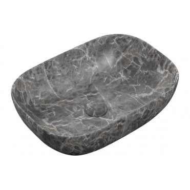 Otto 460x330mm Ceramic Washbowl - Grey Marble Effect
