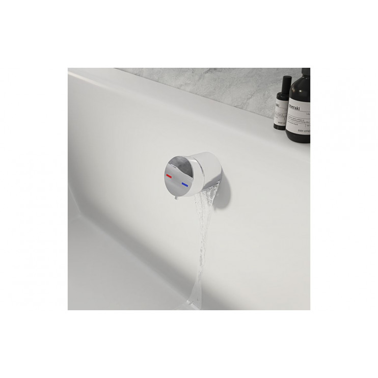 Bath Overflow Filler w/Integrated Valve - Brushed Brass