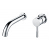 Pescara 155mm Wall Mounted Basin Mixer - Chrome