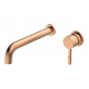Pescara 220mm Wall Mounted Basin Mixer - Brushed Bronze