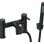 Pescara Bath/Shower Mixer & Bracket - Matt Black