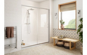 Classix 1200x700mm Easy-Fit Sliding Door & 45mm Tray Pack - Chrome Classix 1200x700mm Easy-Fit Sliding Door & 45mm Tray Pack - Chrome