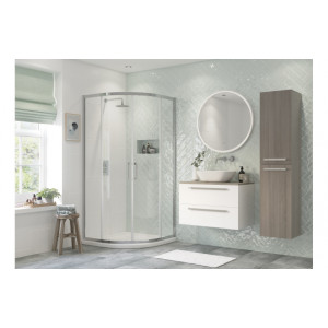 Flex 1000mm 2 Door Quadrant - Chrome
