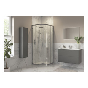 Iconix 800x800mm 2 Door Quadrant - Chrome