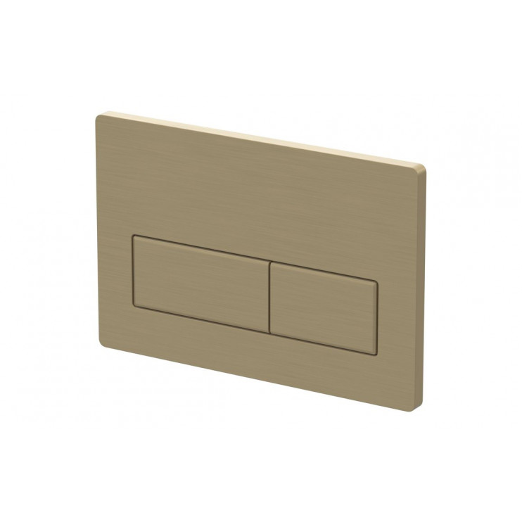 Rectangle Push Button Flushplate - Brushed Brass