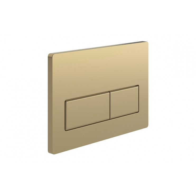 Rectangle Push Button Flushplate - Brushed Bronze