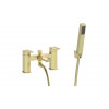 Roda Bath/Shower Mixer & Bracket - Brushed Brass Bathroom Taps