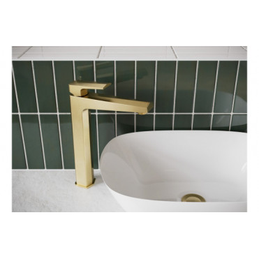 Roda Basin Mixer & Waste - Brushed Brass Bathroom Taps