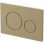 Round Push Button Flushplate - Brushed Brass
