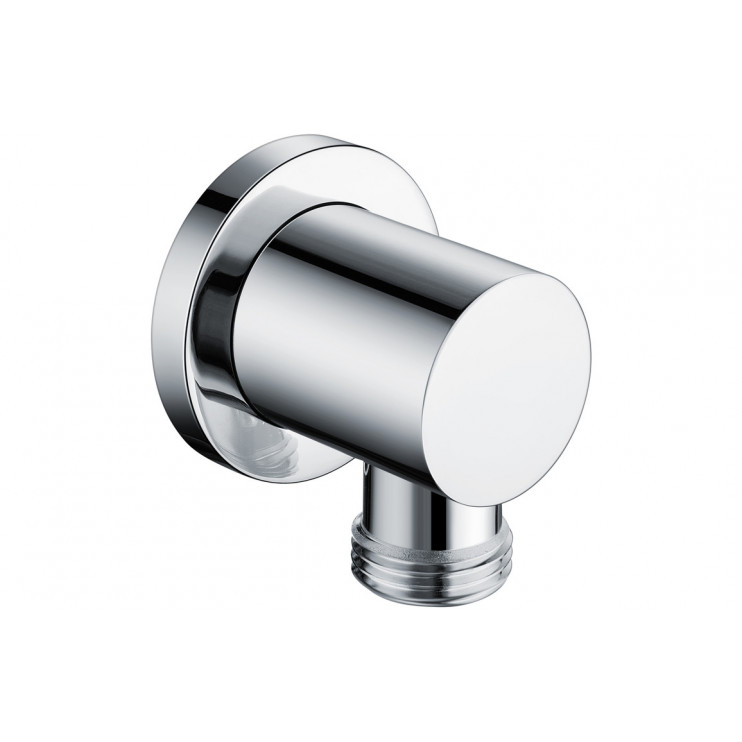 Round Wall Outlet Elbow - Chrome
