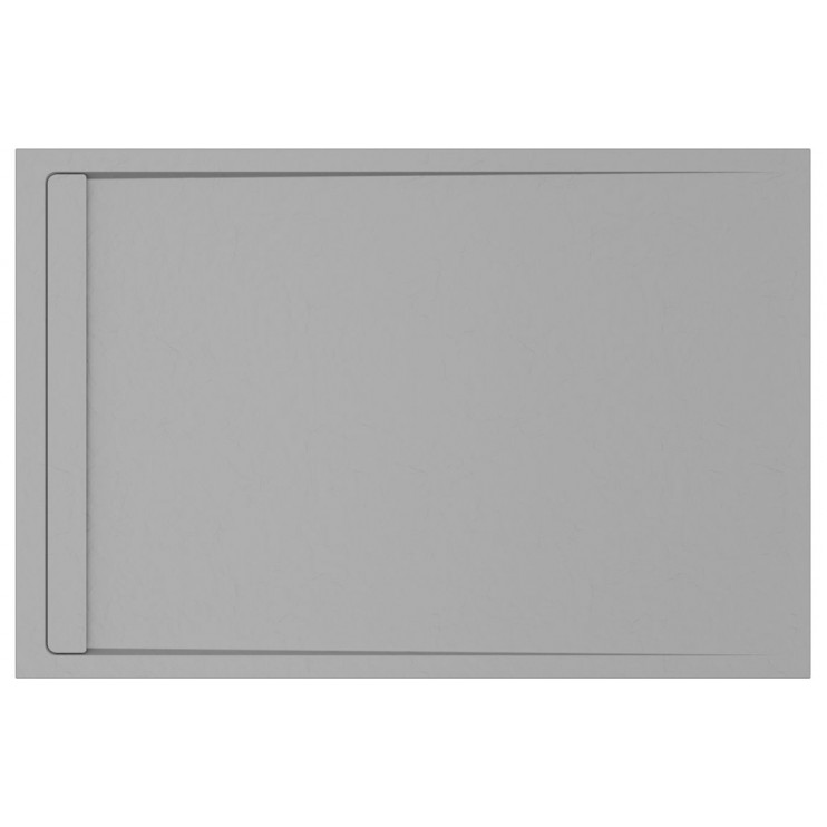 30mm Slate 1400x800mm Rectangular Tray & Waste - Grey