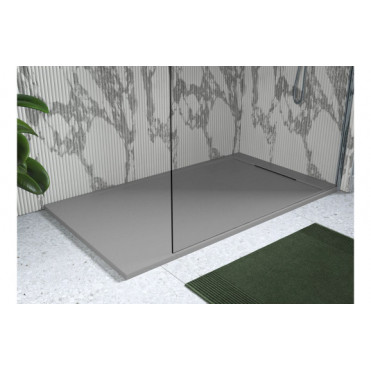30mm Slate 1400x800mm Rectangular Tray & Waste - Grey