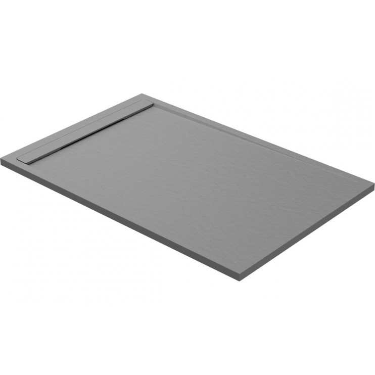30mm Slate 1000x800mm Rectangular Tray & Waste - Grey 30mm Slate 1000x800mm Rectangular Tray & Waste - Grey