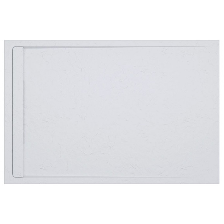 30mm Slate 1200x800mm Rectangular Tray & Waste - White