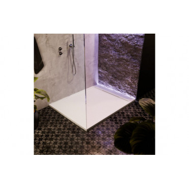 30mm Slate 1200x800mm Rectangular Tray & Waste - White