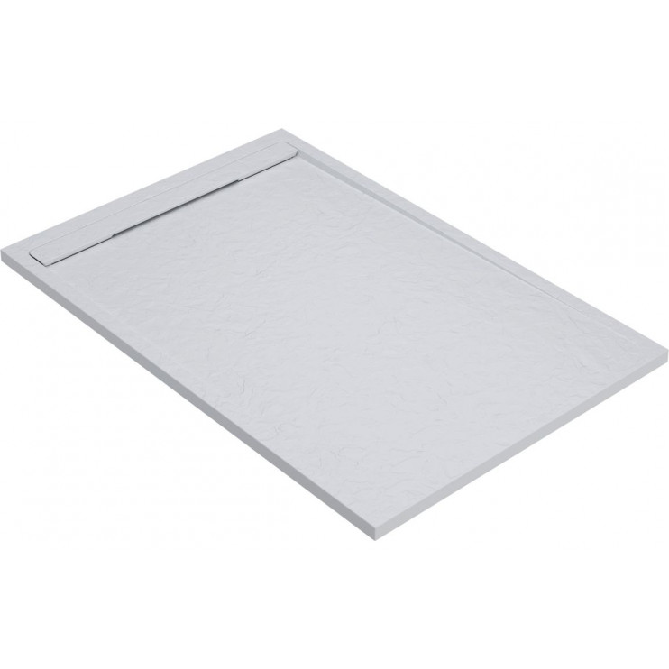 30mm Slate 1000x800mm Rectangular Tray & Waste - White 30mm Slate 1000x800mm Rectangular Tray & Waste - White