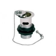 Slotted Basin Plug & Chain Waste - Chrome Slotted Basin Plug & Chain Waste - Chrome