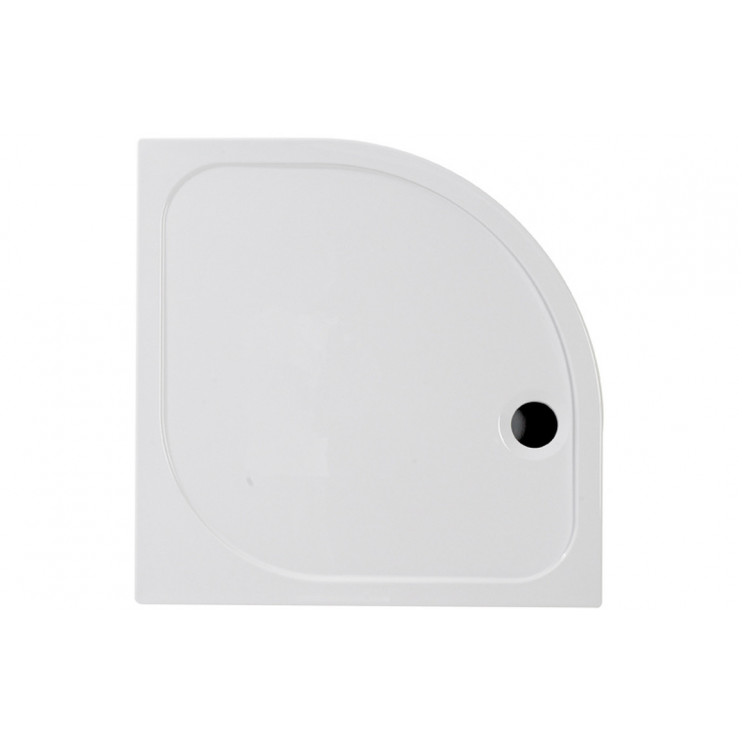 45mm Low Profile 1000mm Quadrant Tray & Waste - White