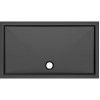 40mm Low Profile 1700x700mm Rectangular Tray & Waste - Matt Black