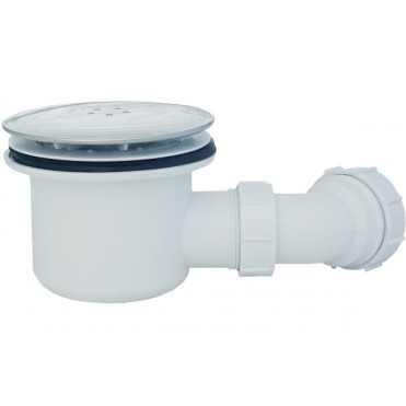 45mm Low Profile 900x760mm Offset Quadrant Tray & Waste (RH) - White 45mm Low Profile 900x760mm Offset Quadrant Tray & Waste (RH) - White