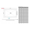 25mm Ultra-Slim 1200mm x 800mm Rectangular Tray & Waste