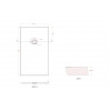 25mm 1400x800mm Slate Effect Ultra-Slim Rectangular Tray & Waste 25mm 1400x800mm Slate Effect Ultra-Slim Rectangular Tray & Waste
