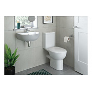 Tuscany 450x400mm 1TH Cloakroom Basin & Brushed Bronze Bottle Trap