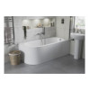 Sarasota J Shape 1700x725x600mm 0TH Bath w/Legs (LH)