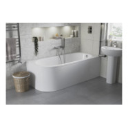 Sarasota J Shape 1700x725x600mm 0TH Bath w/Legs (LH)