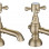Tadlow Basin Pillar Taps - Brushed Brass
