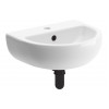 Tuscany 450x400mm 1TH Cloakroom Basin & Black Bottle Trap