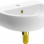 Tuscany 450x400mm 1TH Cloakroom Basin & Brushed Brass Bottle Trap