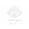 Tybee Standard 1350x1350x620mm 0TH Corner Bath w/Legs