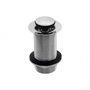 Unslotted Round Basin Waste - Chrome Unslotted Round Basin Waste - Chrome